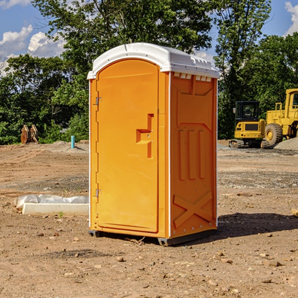 how often are the portable restrooms cleaned and serviced during a rental period in Temperanceville